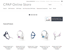 Tablet Screenshot of cpaponlinestore.com